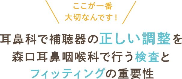 耳鼻科で補聴器の正しい調整を森口耳鼻咽喉科で行う検査とフィッティングの重要性